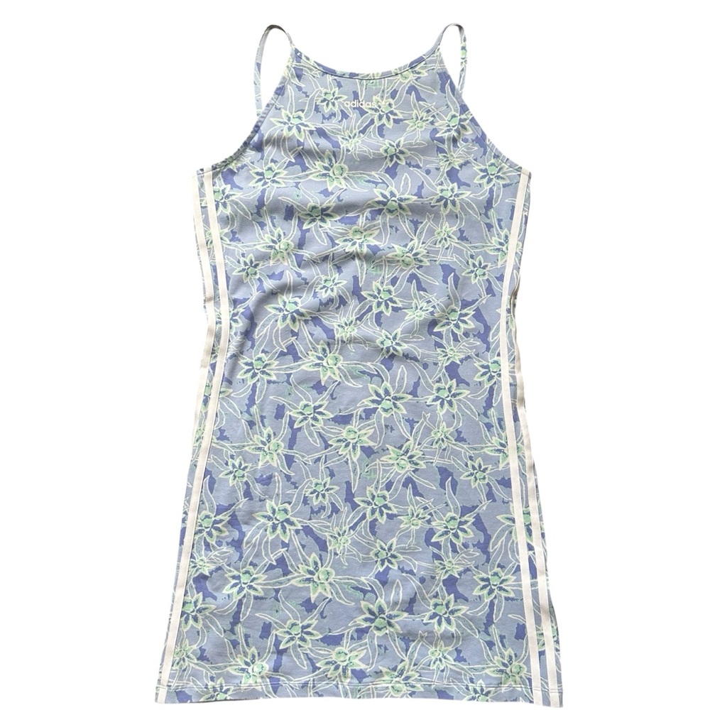 Adidas Blue and Green Floral Dress NWT Size L